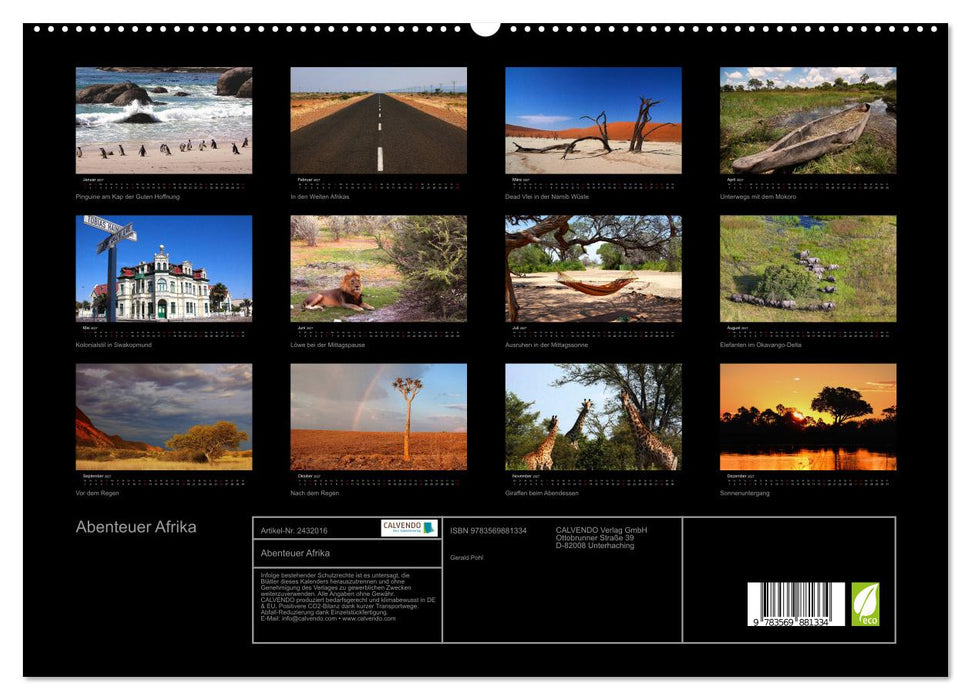 Abenteuer Afrika (CALVENDO Premium Wandkalender 2027)