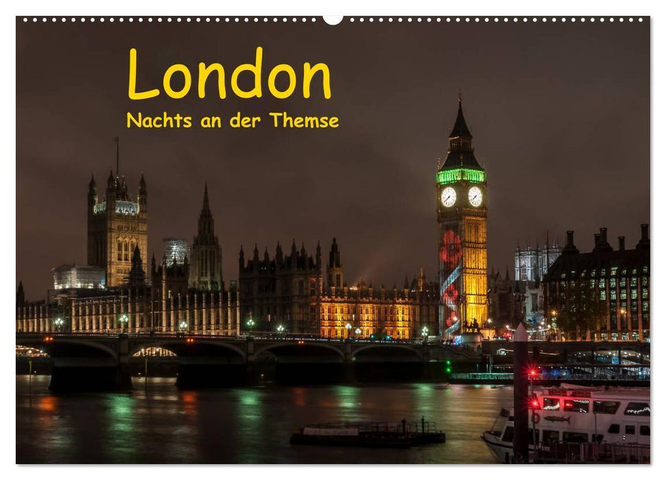 London - Nachts an der Themse (CALVENDO Wandkalender 2027)