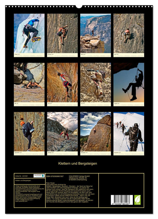 Klettern und Bergsteigen (CALVENDO Premium Wandkalender 2027)