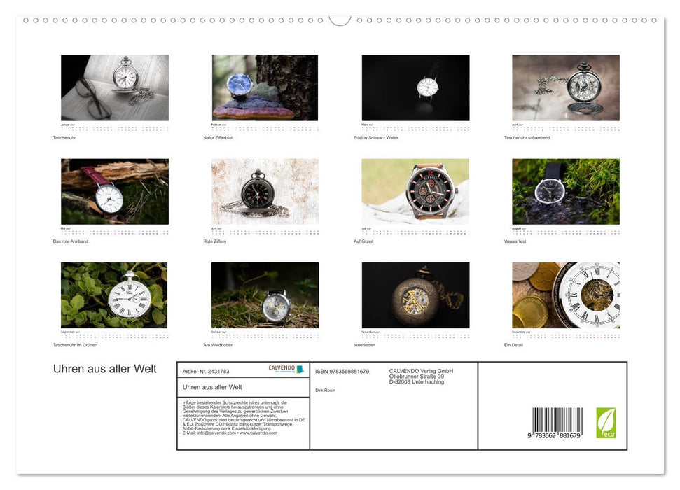 Uhren aus aller Welt (CALVENDO Premium Wandkalender 2027)