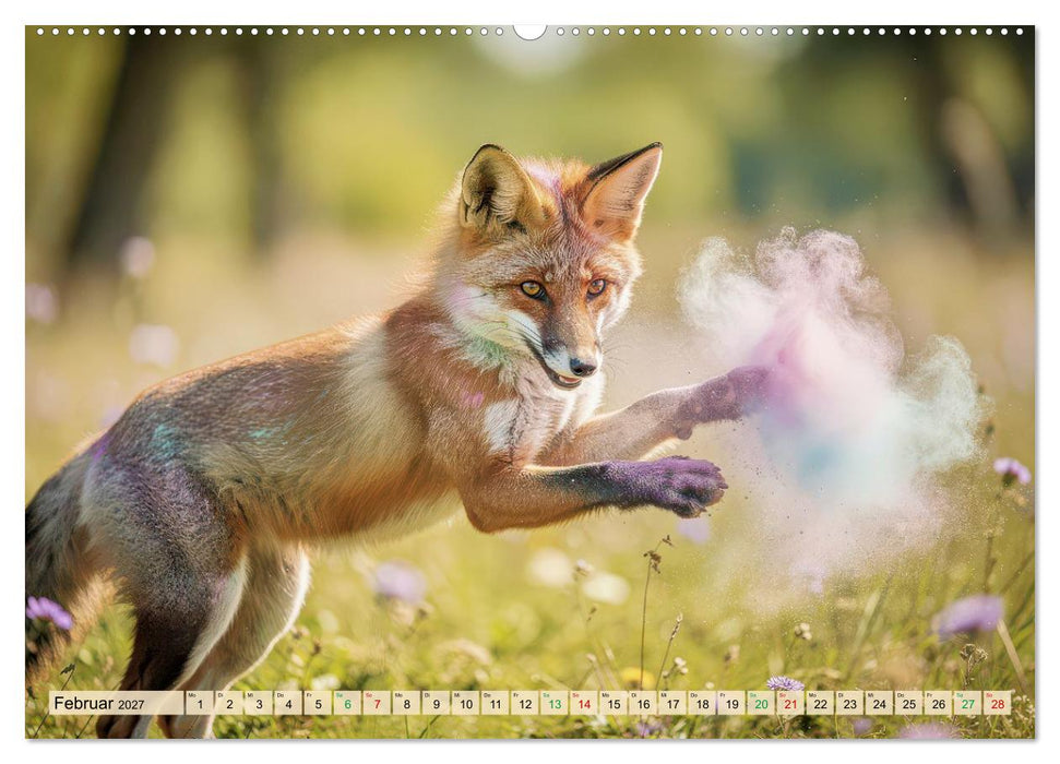 Füchse in Pastellfarben (CALVENDO Premium Wandkalender 2027)