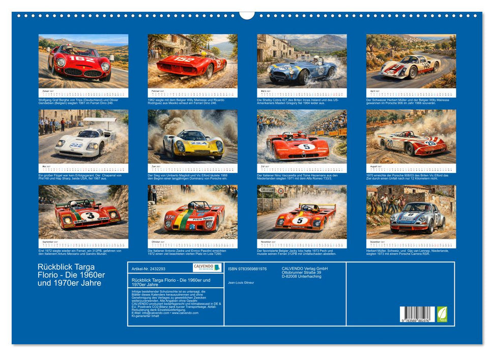 Rückblick Targa Florio - Die 1960er und 1970er Jahre (CALVENDO Wandkalender 2027)
