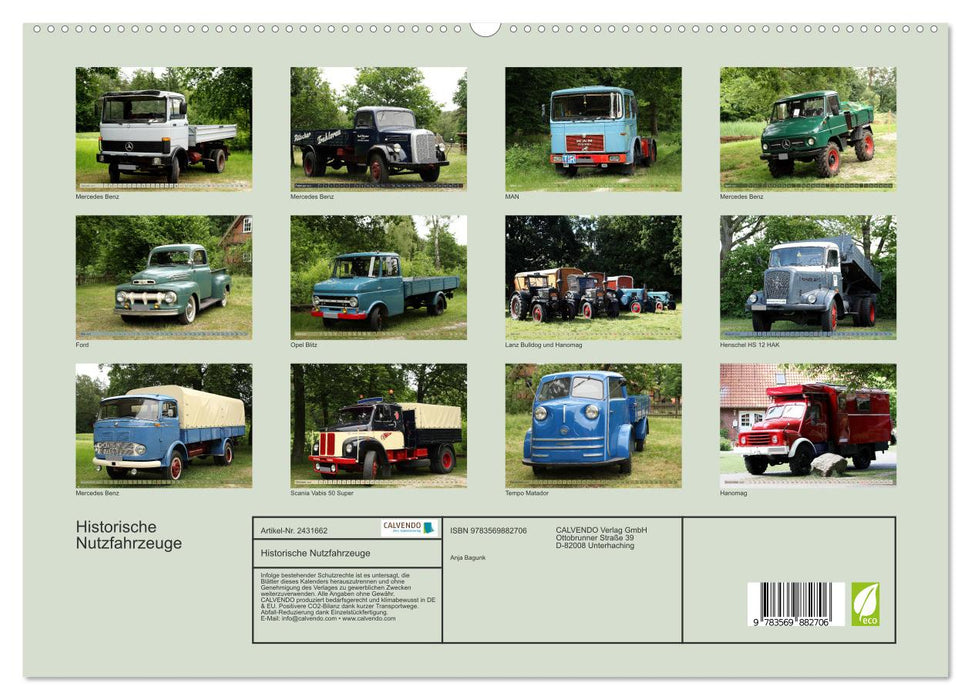 Historische Nutzfahrzeuge (CALVENDO Premium Wandkalender 2027)