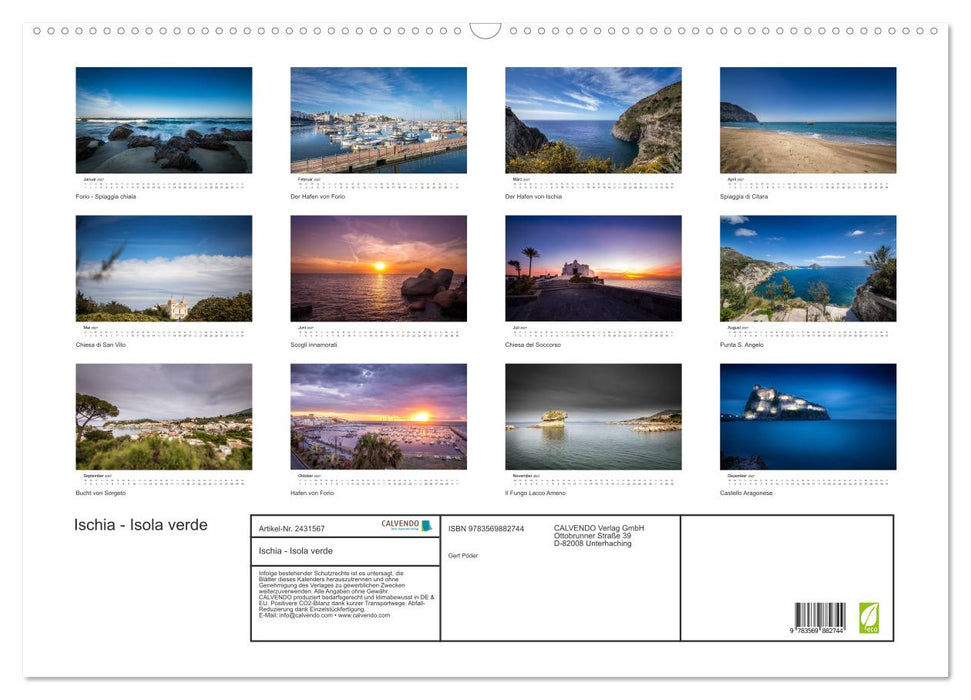 Ischia - Isola verde (CALVENDO Wandkalender 2027)