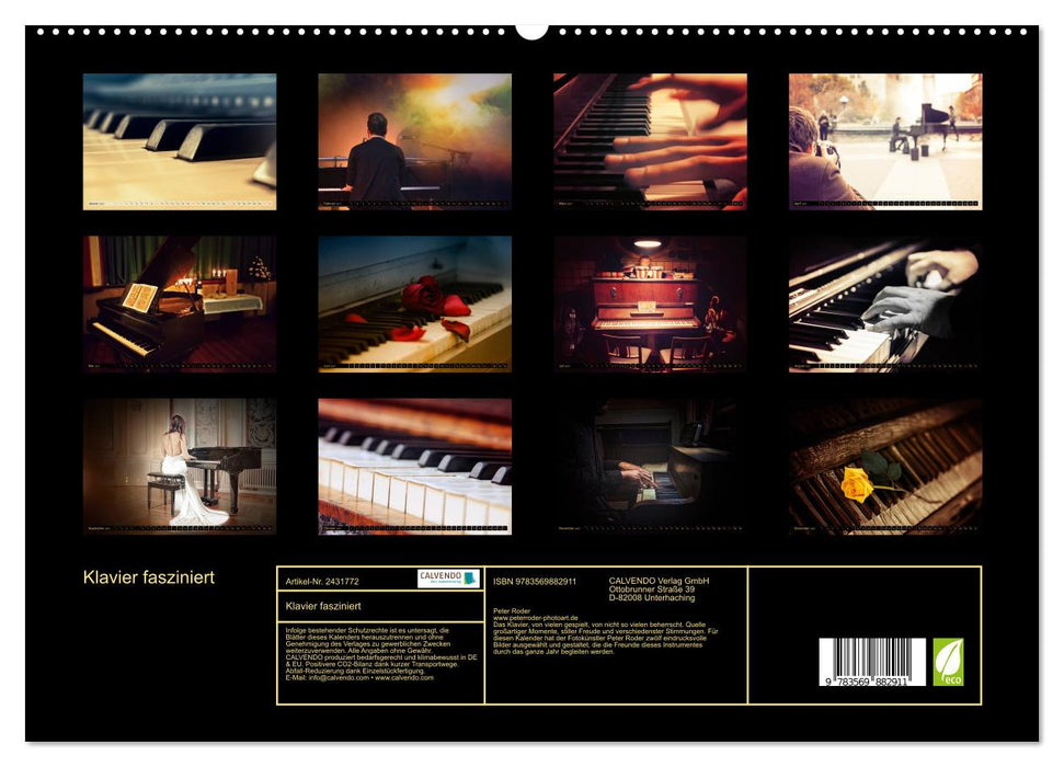 Klavier fasziniert (CALVENDO Premium Wandkalender 2027)