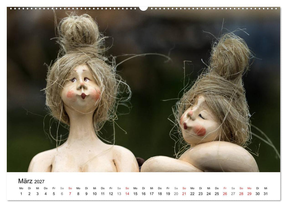 Tausendschön - handgeferigte Tonwesen (CALVENDO Wandkalender 2027)