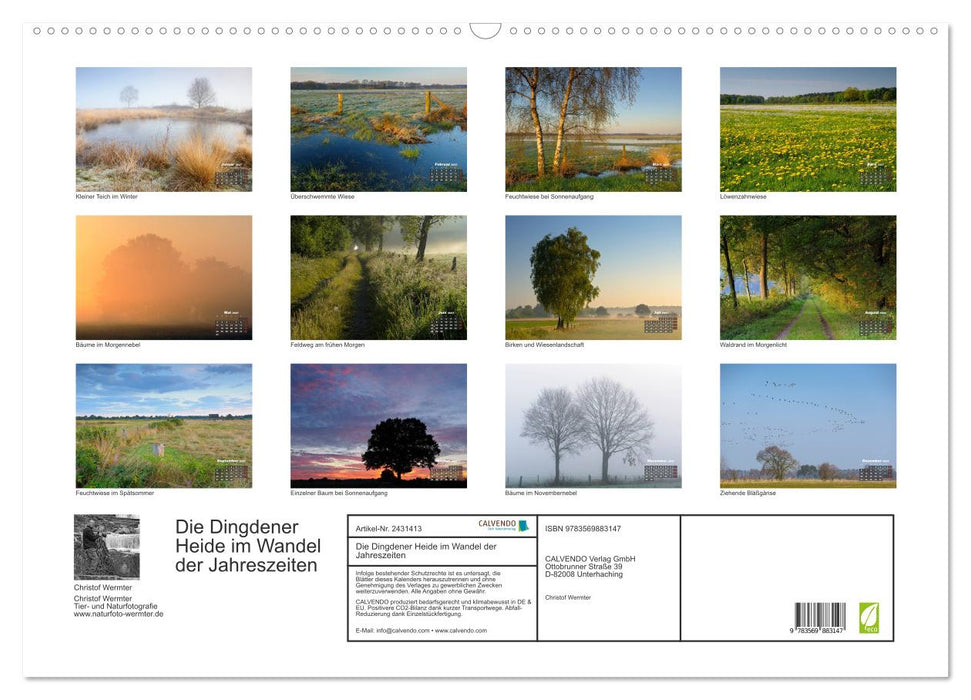 Die Dingdener Heide im Wandel der Jahreszeiten (CALVENDO Wandkalender 2027)