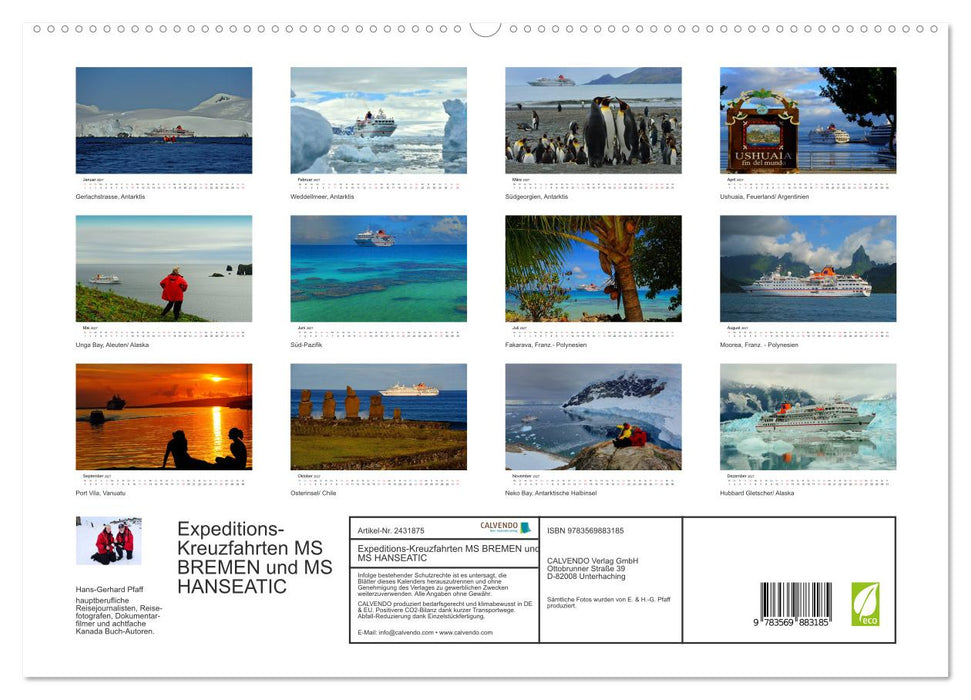 Expeditions-Kreuzfahrten MS BREMEN und MS HANSEATIC (CALVENDO Premium Wandkalender 2027)