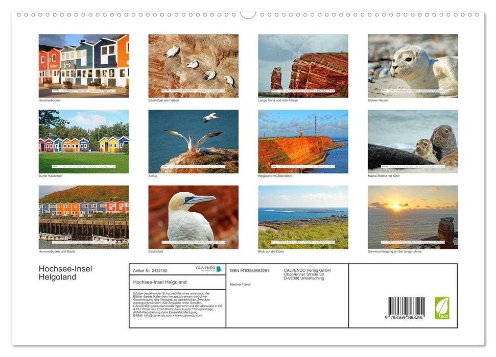Hochsee-Insel Helgoland (CALVENDO Premium Wandkalender 2027)