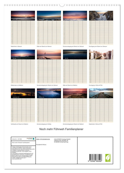 Noch mehr Föhrweh Familienplaner (CALVENDO Premium Wandkalender 2027)