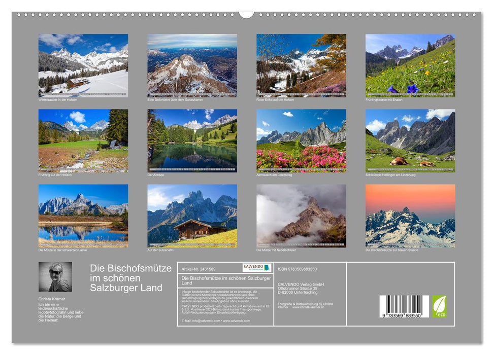 Die Bischofsmütze im schönen Salzburger Land (CALVENDO Premium Wandkalender 2027)