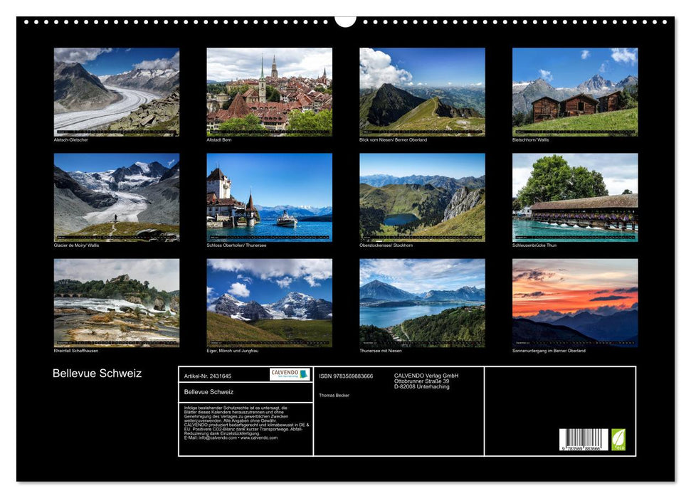Bellevue Schweiz (CALVENDO Wandkalender 2027)