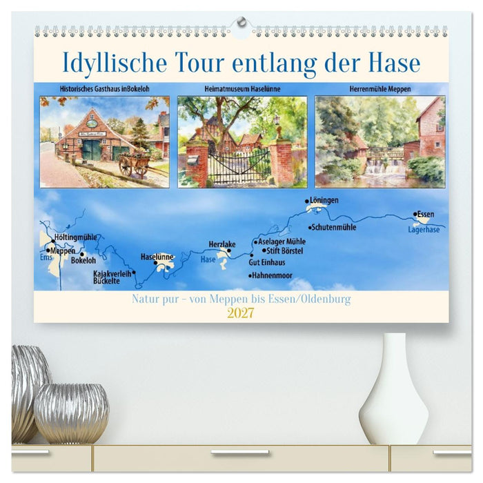 Idyllische Tour entlang der Hase (CALVENDO Premium Wandkalender 2027)