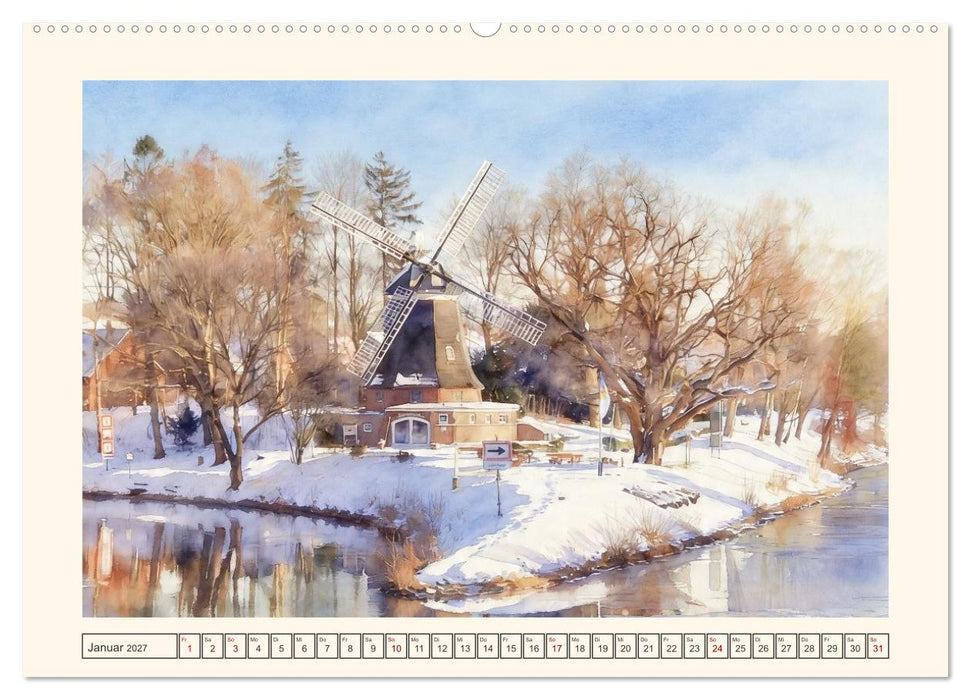 Idyllische Tour entlang der Hase (CALVENDO Premium Wandkalender 2027)
