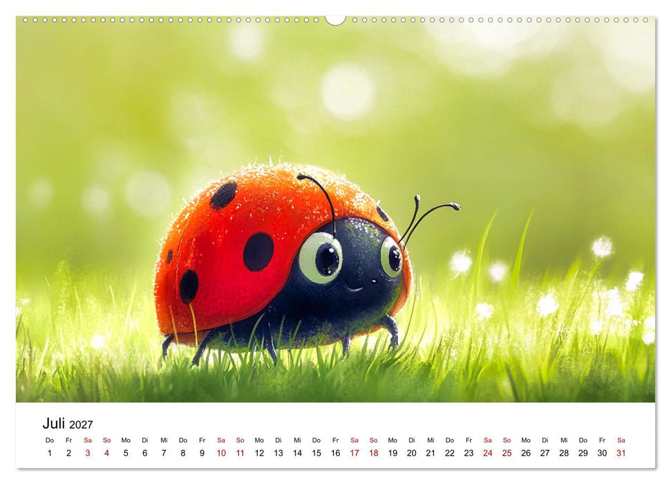 Kleine Krabbler - Der Whimsical - Insektenkalender (CALVENDO Premium Wandkalender 2027)