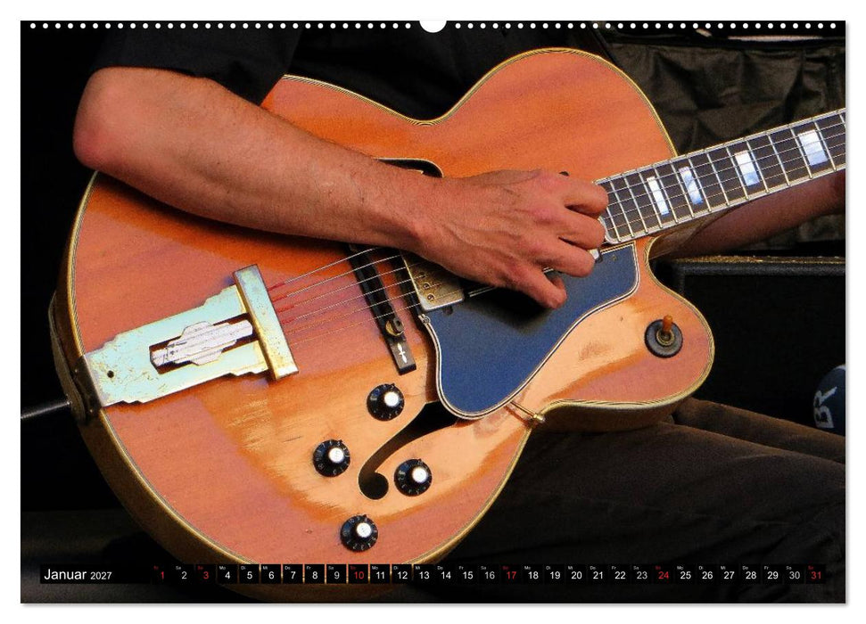JAZZGITARREN in Szene gesetzt (CALVENDO Premium Wandkalender 2027)
