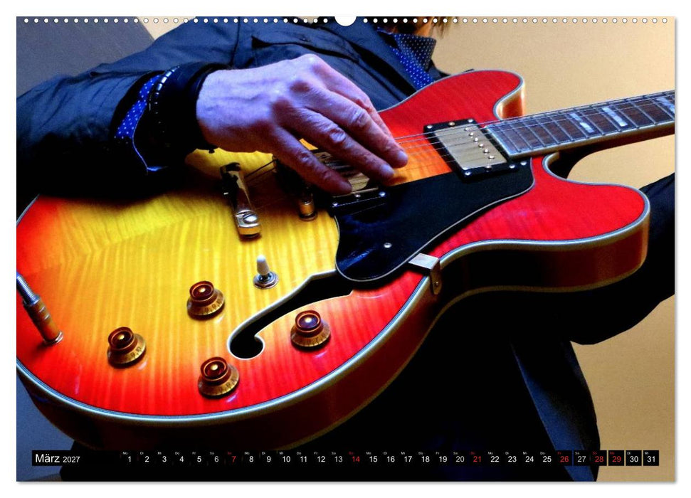 JAZZGITARREN in Szene gesetzt (CALVENDO Premium Wandkalender 2027)