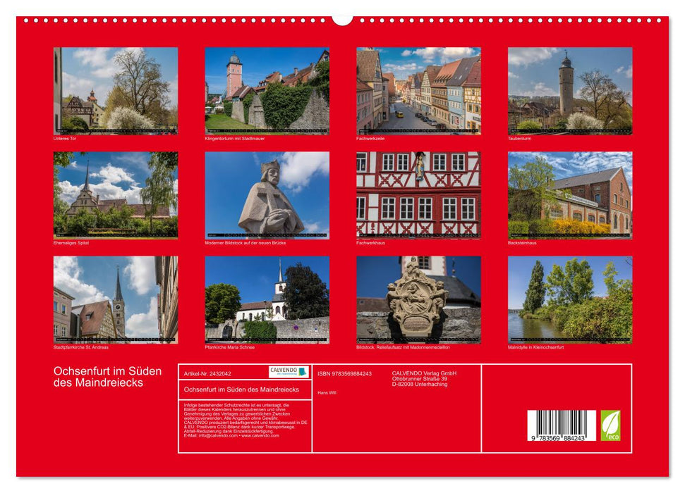 Ochsenfurt im Süden des Maindreiecks (CALVENDO Premium Wandkalender 2027)
