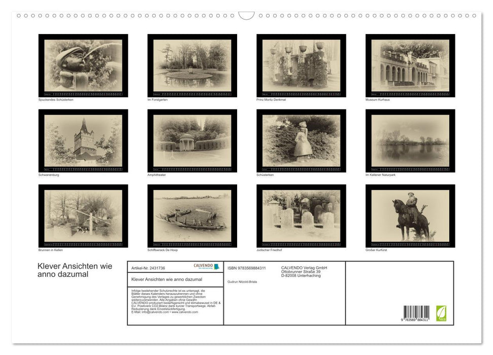 Klever Ansichten wie anno dazumal (CALVENDO Wandkalender 2027)