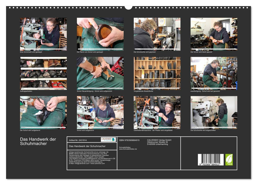 Das Handwerk der Schuhmacher (CALVENDO Premium Wandkalender 2027)