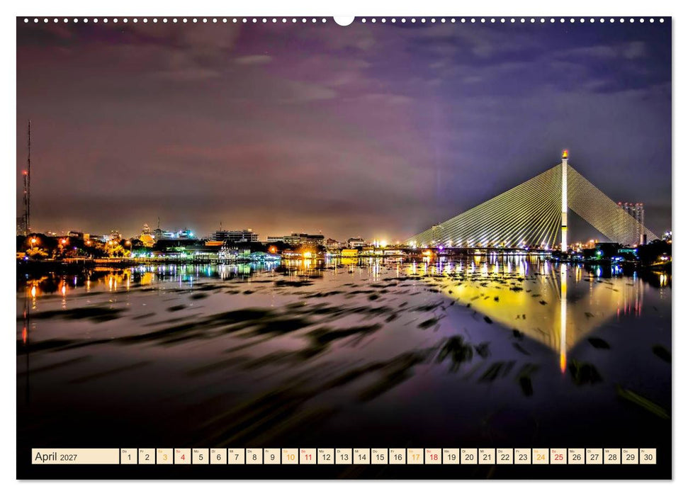Metropolen der Welt - Skylines in der Nacht (CALVENDO Premium Wandkalender 2027)