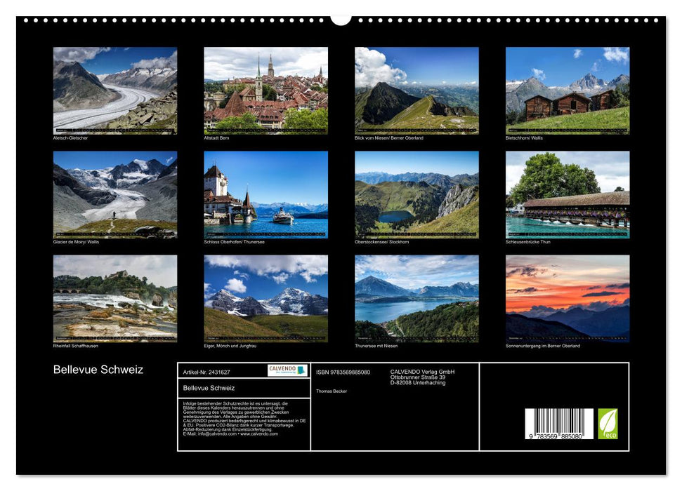Bellevue Schweiz (CALVENDO Premium Wandkalender 2027)
