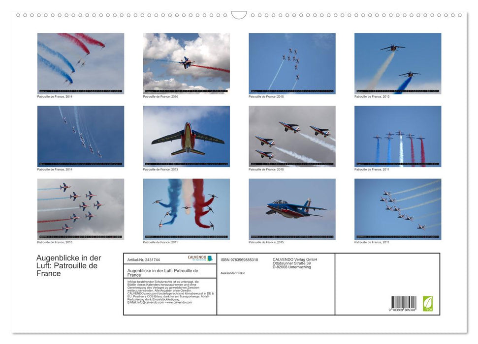 Augenblicke in der Luft: Patrouille de France (CALVENDO Wandkalender 2027)