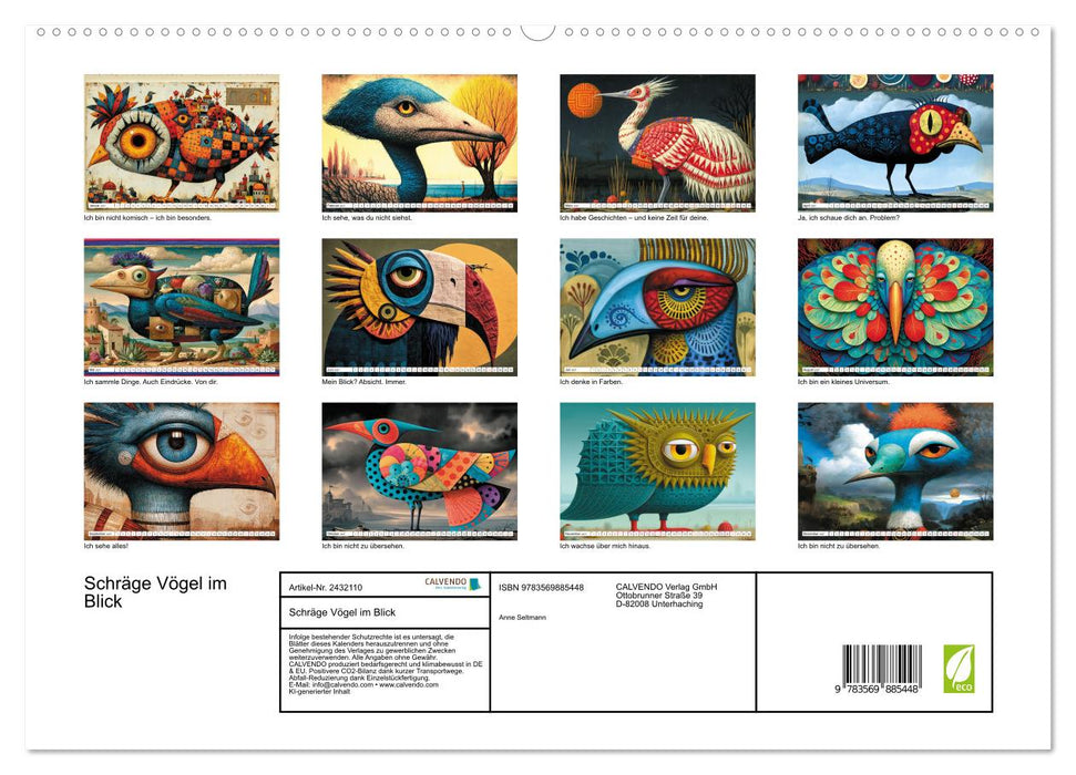 Schräge Vögel im Blick (CALVENDO Premium Wandkalender 2027)