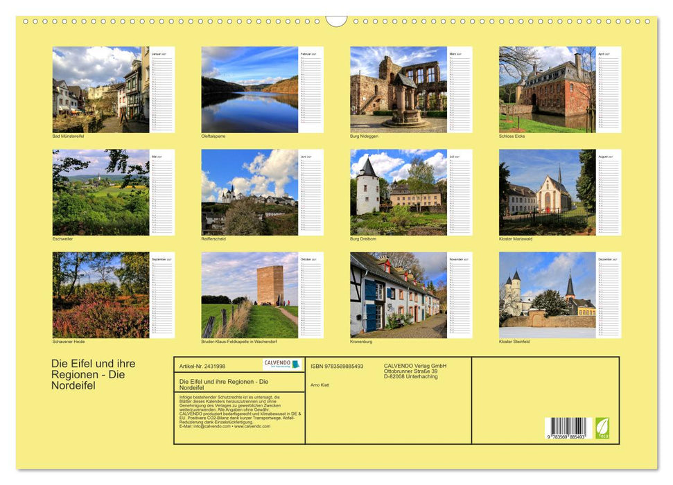 Die Eifel und ihre Regionen - Die Nordeifel (CALVENDO Wandkalender 2027)