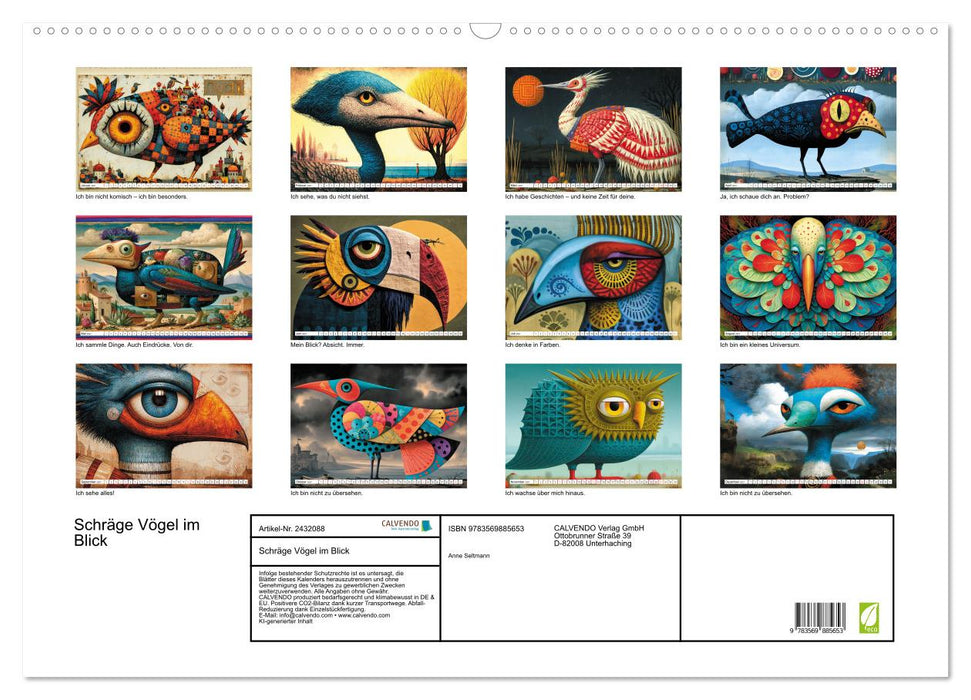 Schräge Vögel im Blick (CALVENDO Wandkalender 2027)