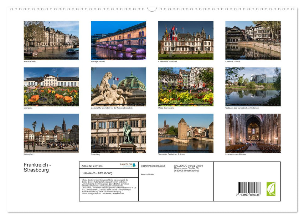 Frankreich - Strasbourg (CALVENDO Premium Wandkalender 2027)