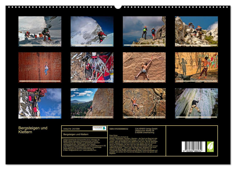 Bergsteigen und Klettern (CALVENDO Premium Wandkalender 2027)
