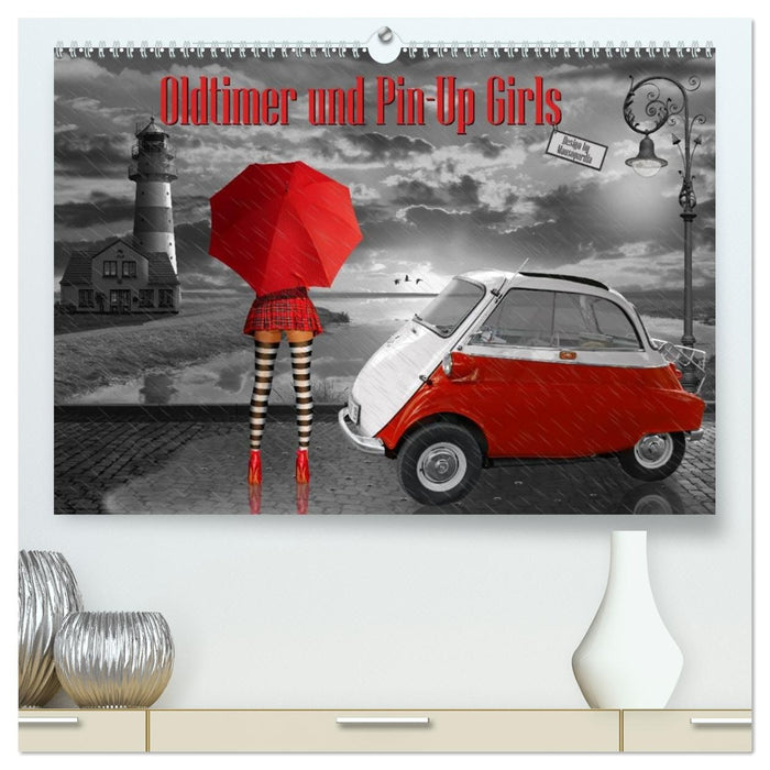 Oldtimer und Pin-Up Girls by Mausopardia (CALVENDO Premium Wandkalender 2027)