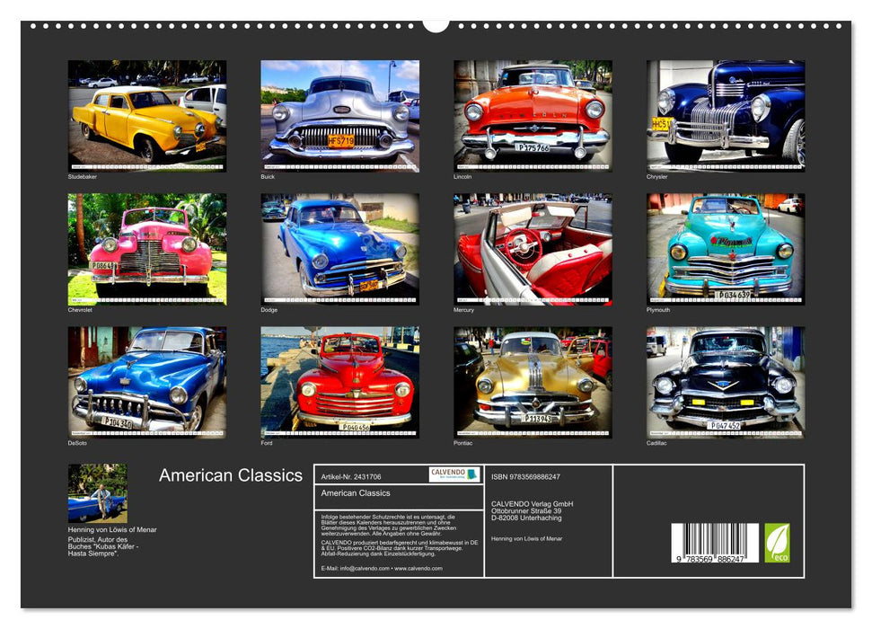 American Classics (CALVENDO Premium Wandkalender 2027)