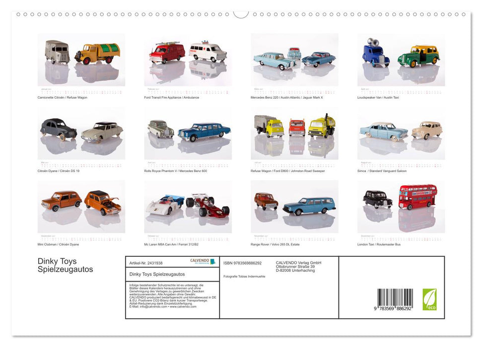 Dinky Toys Spielzeugautos (CALVENDO Premium Wandkalender 2027)