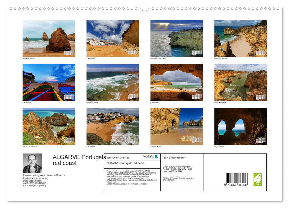 ALGARVE Portugals red coast (CALVENDO Premium-Calendar 2027)