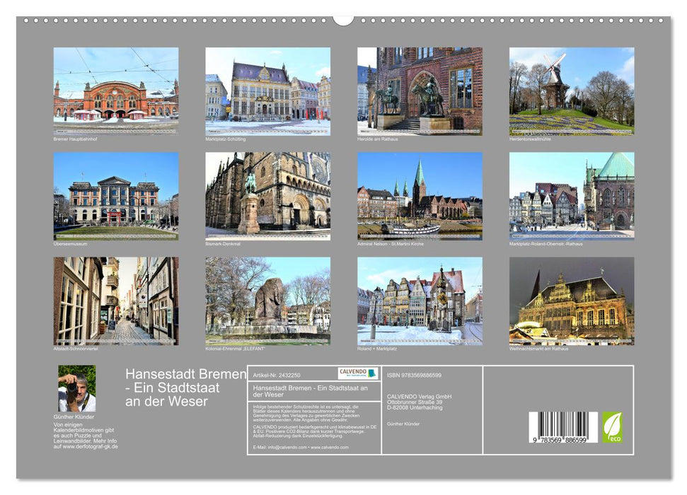 Hansestadt Bremen - Ein Stadtstaat an der Weser (CALVENDO Wandkalender 2027)