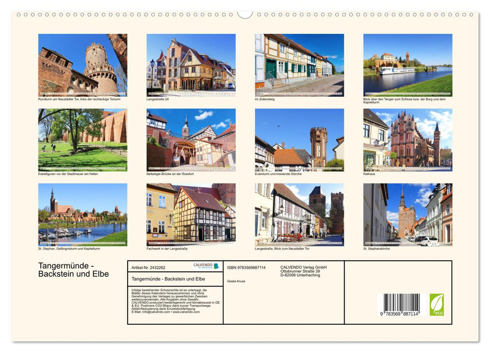 Tangermünde - Backstein und Elbe (CALVENDO Premium Wandkalender 2027)
