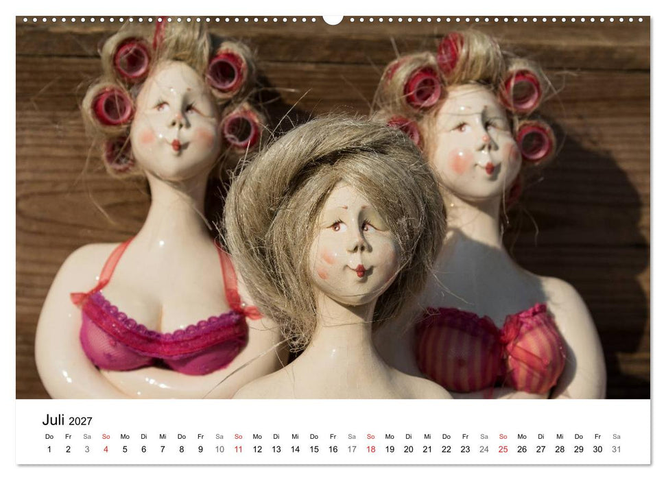 Tausendschön - handgeferigte Tonwesen (CALVENDO Premium Wandkalender 2027)