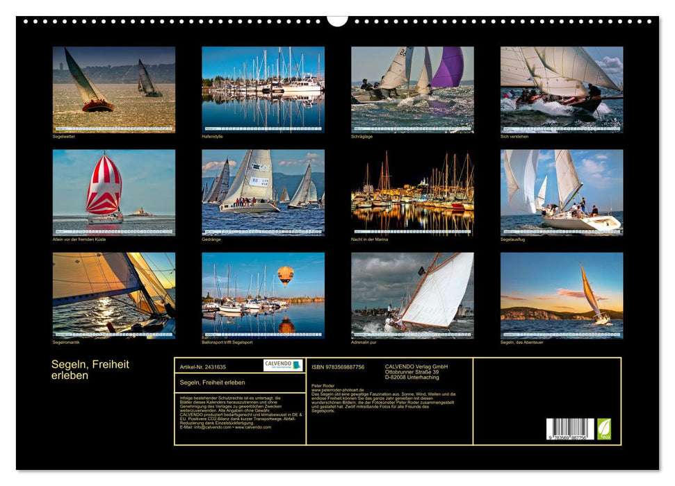 Segeln, Freiheit erleben (CALVENDO Wandkalender 2027)