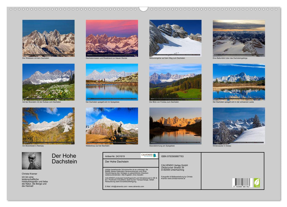Der Hohe Dachstein (CALVENDO Wandkalender 2027)