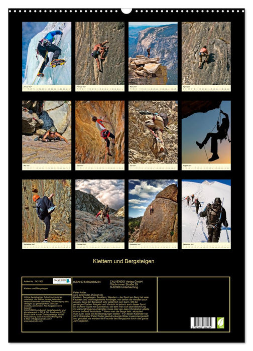 Klettern und Bergsteigen (CALVENDO Wandkalender 2027)