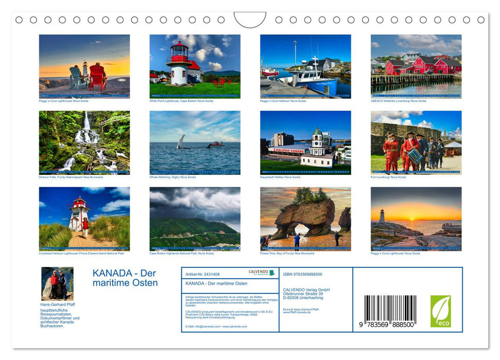 KANADA - Der maritime Osten (CALVENDO Wandkalender 2027)