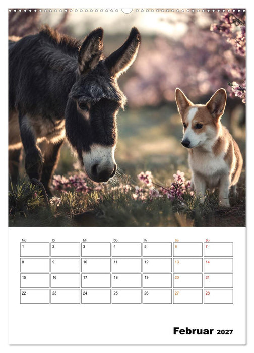 Ein Herz und eine Schnauze - Ein tierisch buntes Miteinander (CALVENDO Wandkalender 2027)
