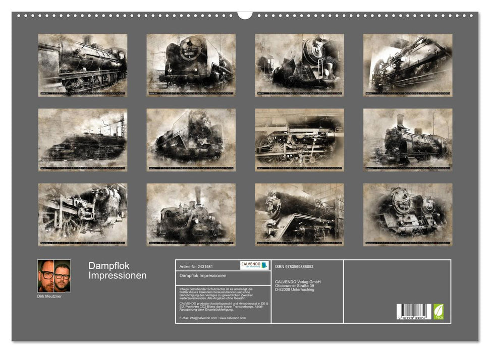 Dampflok Impressionen (CALVENDO Wandkalender 2027)