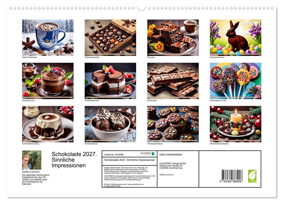 Schokolade 2027. Sinnliche Impressionen (CALVENDO Premium Wandkalender 2027)