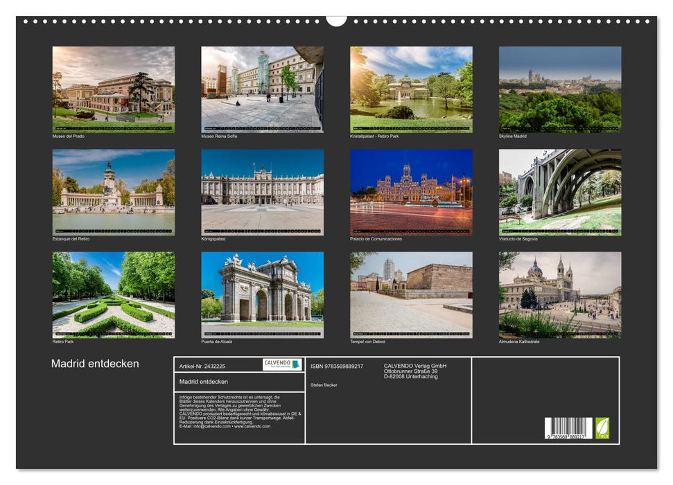Madrid entdecken (CALVENDO Wandkalender 2027)