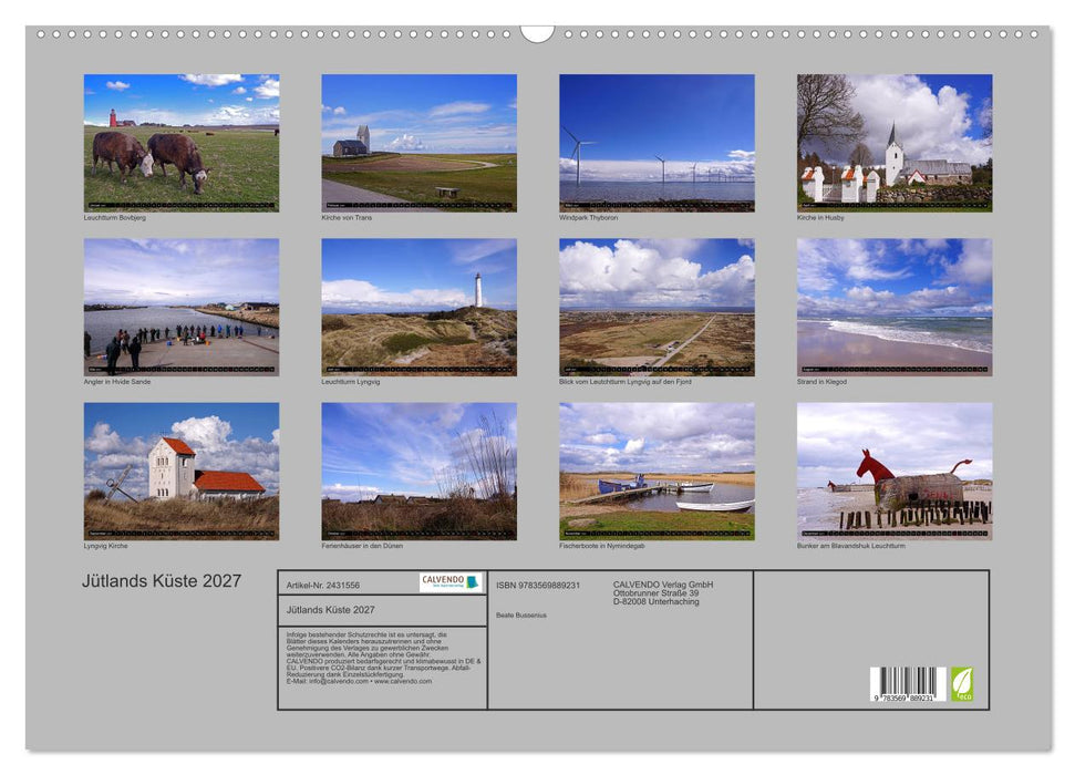 Jütlands Küste 2027 (CALVENDO Wandkalender 2027)