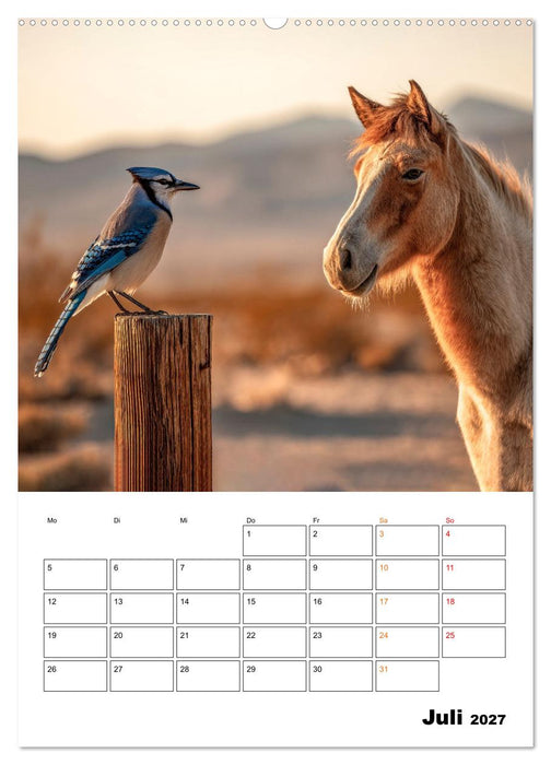 Ein Herz und eine Schnauze - Ein tierisch buntes Miteinander (CALVENDO Premium Wandkalender 2027)