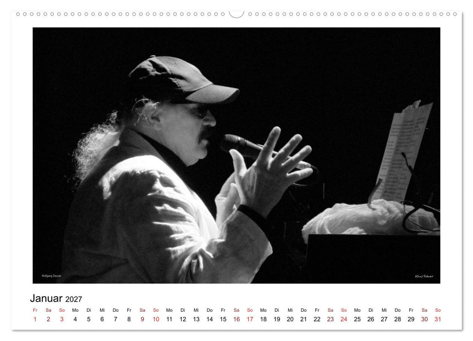 Internationale Meister des Jazz in Schwarzweiß (CALVENDO Premium Wandkalender 2027)